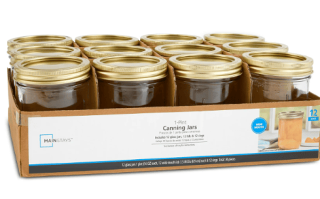 Mainstays 16-oz Clear Glass Wide-Mouth Canning Jars (12 Count)