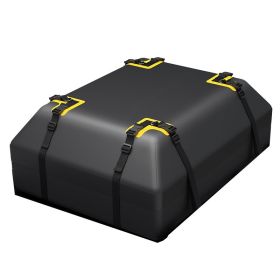 Car Roof Bag Cargo Carrier for Outdoor Road Trip (Color: Black, size: 21 Cu.Ft)